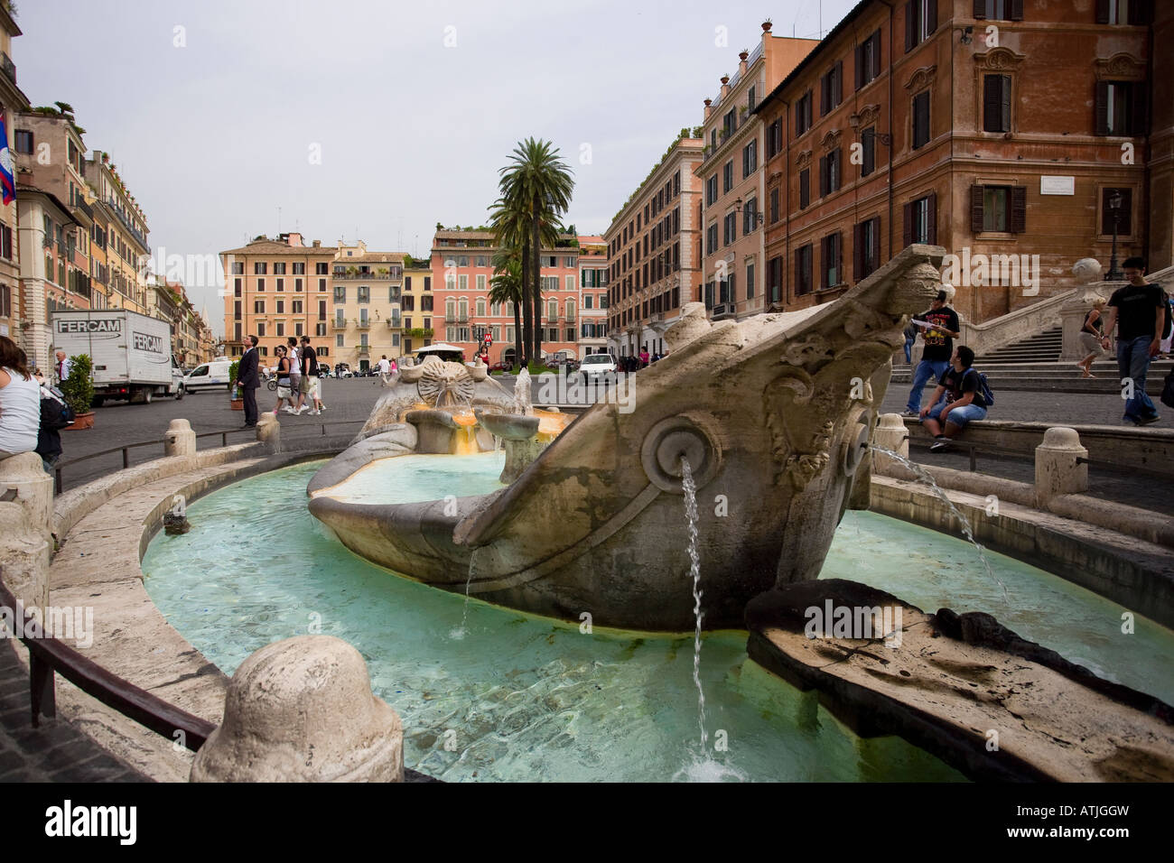 Piazza di Spagna Rom Italien Stockfoto