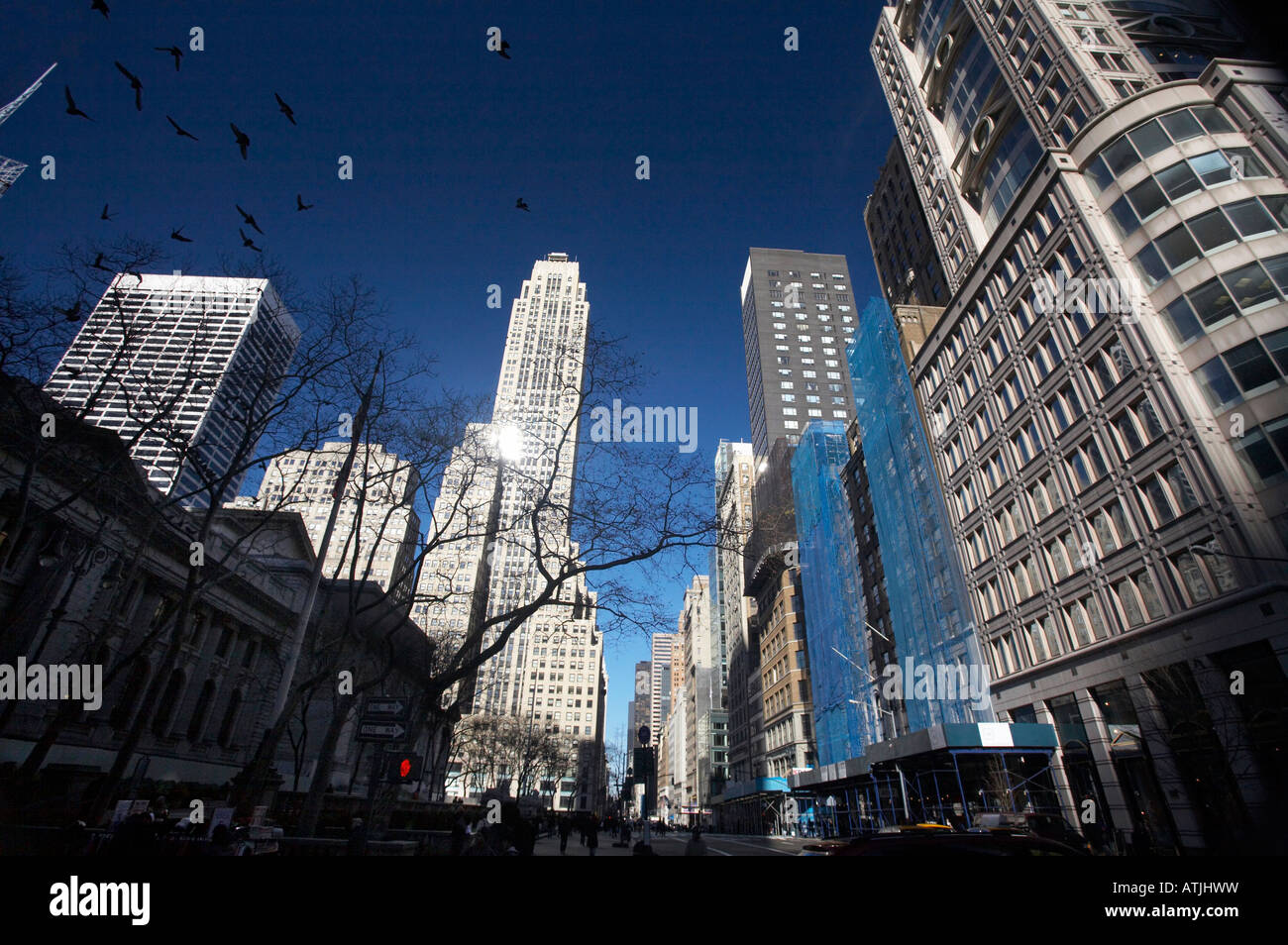 Gebäude auf 5th Avenue, New York City Stockfoto