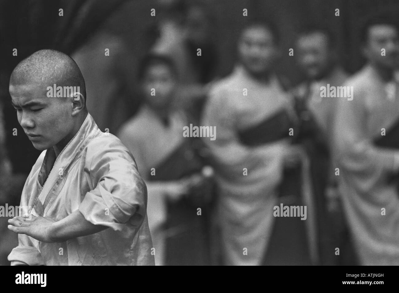 Shaolin Mönche in Henan China Stockfoto
