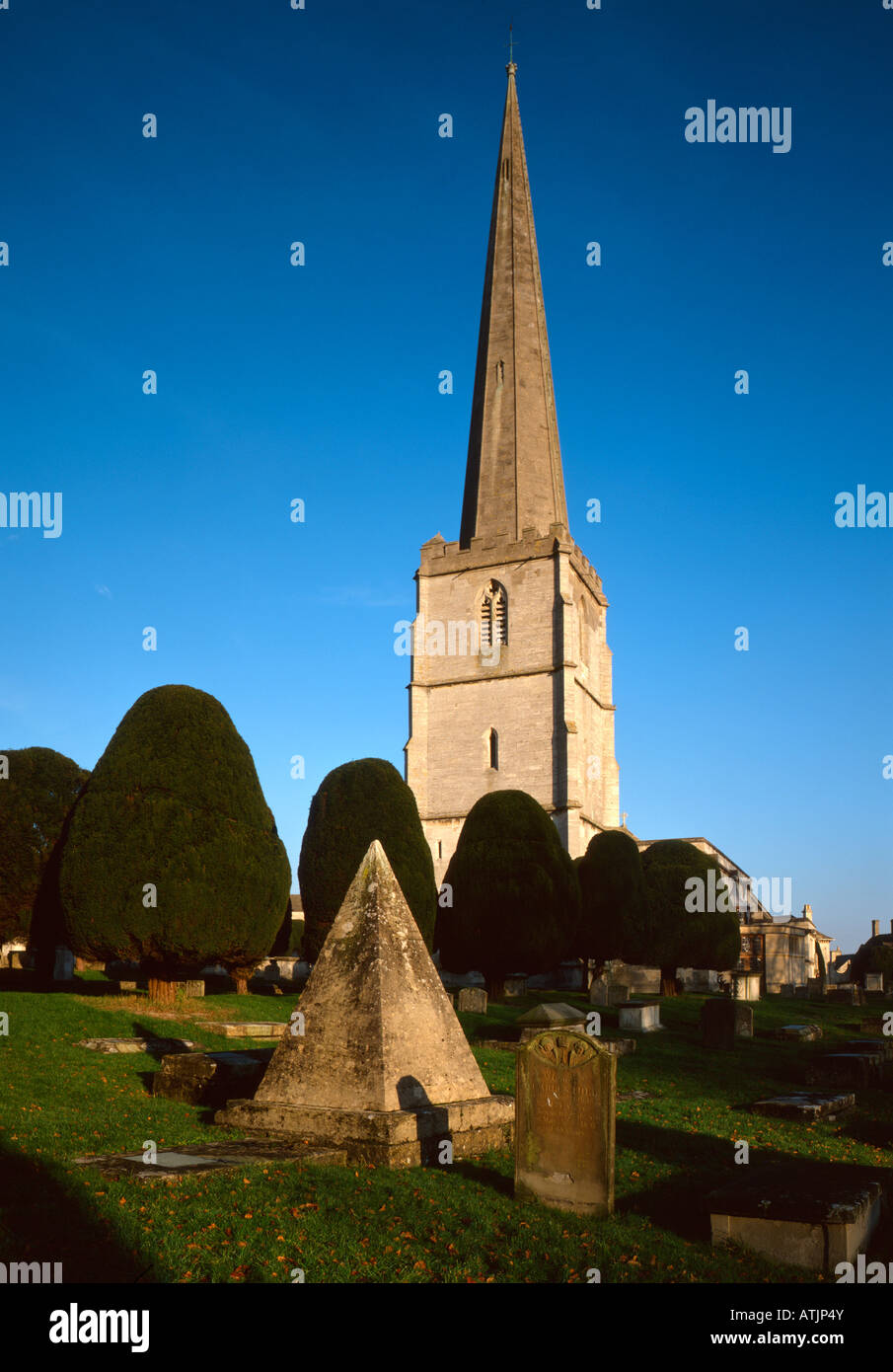 Painswick Pfarrkirche, Gloucestershire, UK. Stockfoto