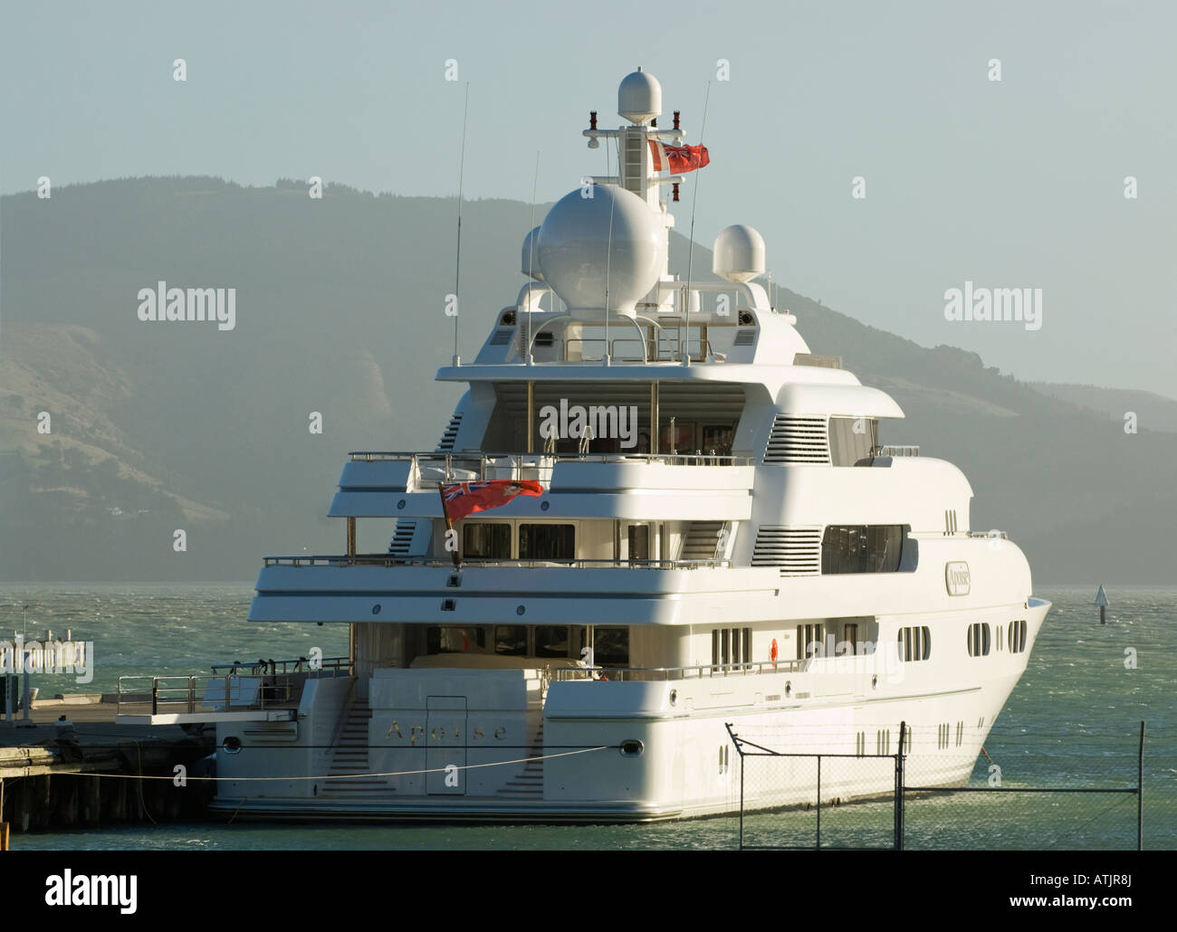 Die Luxus-Yacht Apoise im Besitz von kanadischen David Ritchie Stockfoto