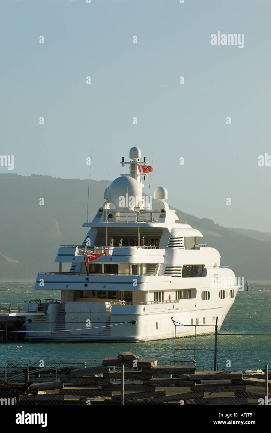 Die Luxus-Yacht Apoise im Besitz von kanadischen David Ritchie Stockfoto