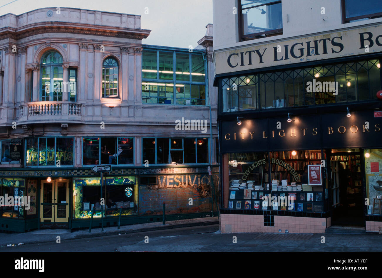 Cafe und Buchhandlung / San Francisco Stockfoto