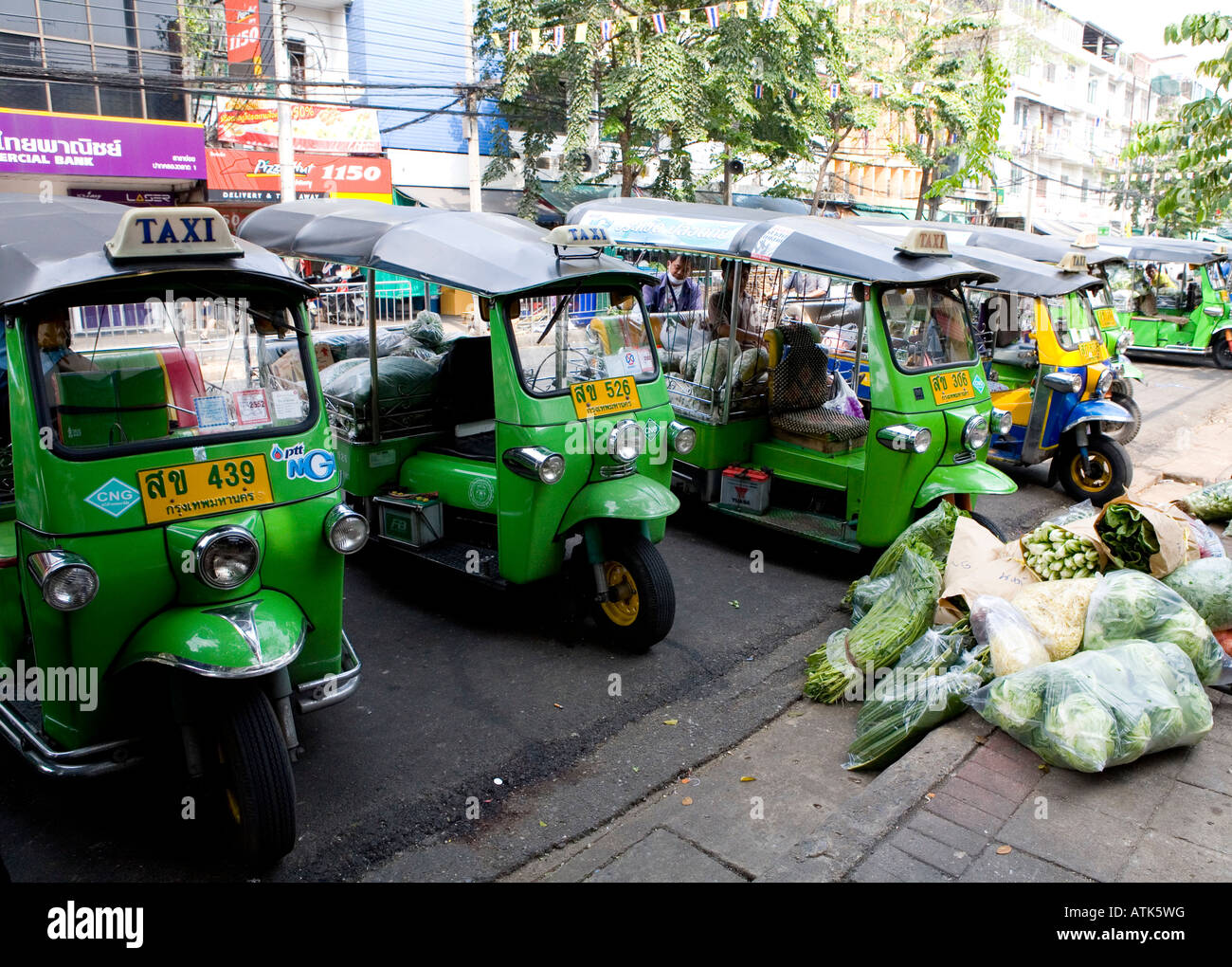 Tuk-Tuks Bangkok Thailand Südostasien Stockfoto