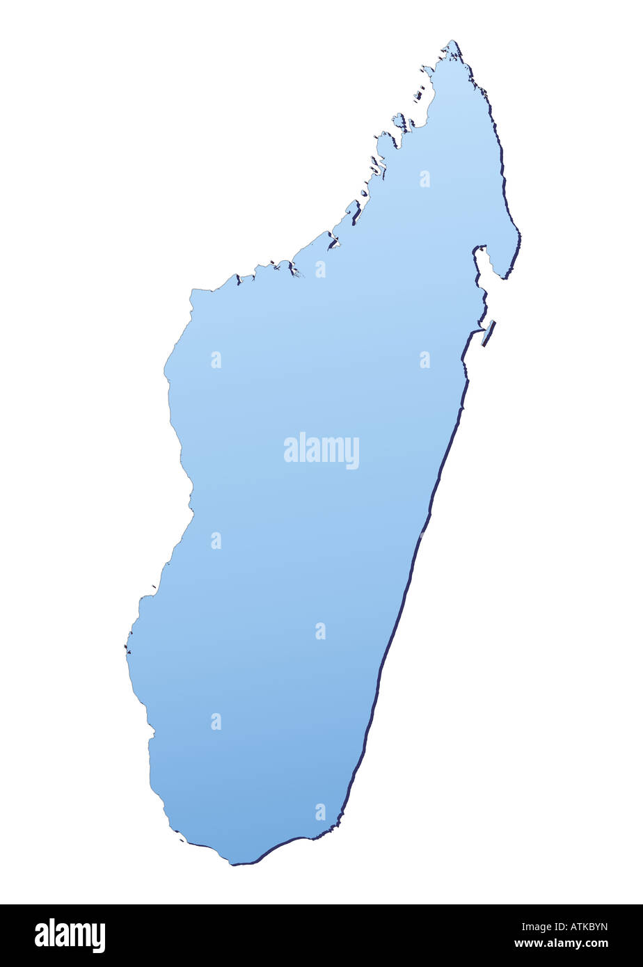 Madagaskar-Karte Stockfoto