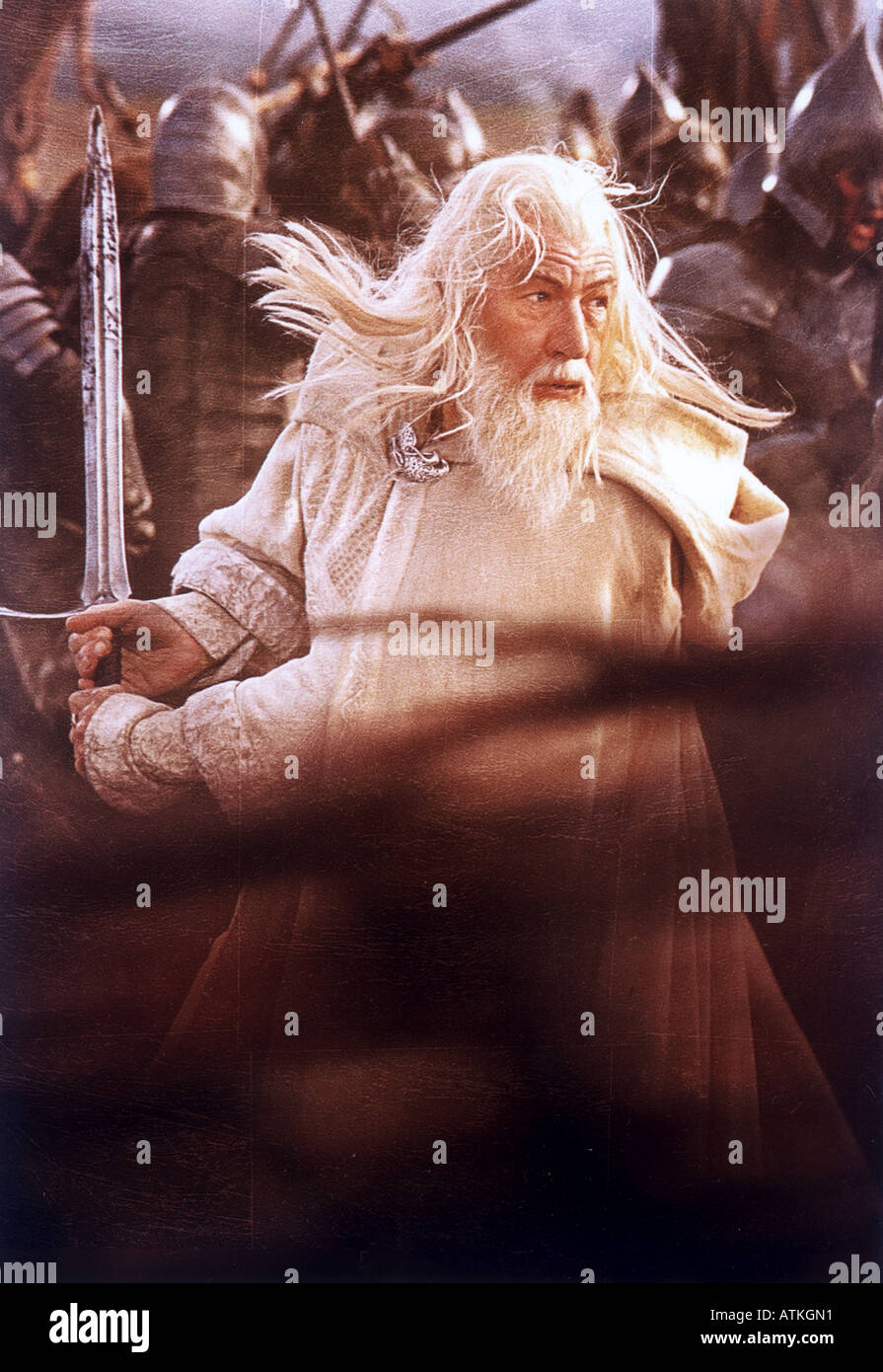 Herrn von der Ringe Rückkehr des König 2004 Neubaustrecke Film mit Ian McKellan als Gandolf Stockfoto