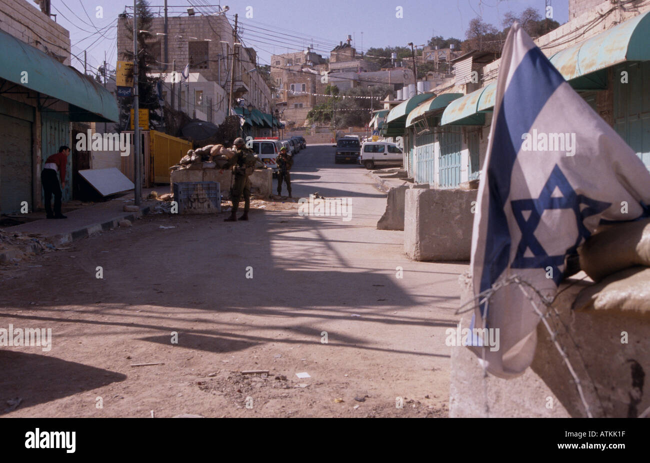 Israelischen checkpoint Zentrum von Hebron, West Bank, Jerusalem. Stockfoto