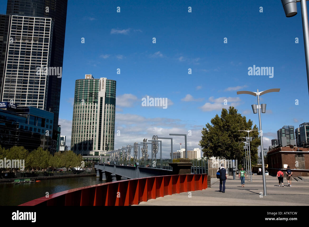 Sandridge Bridge am Südufer von Melbourne, Australien Stockfoto