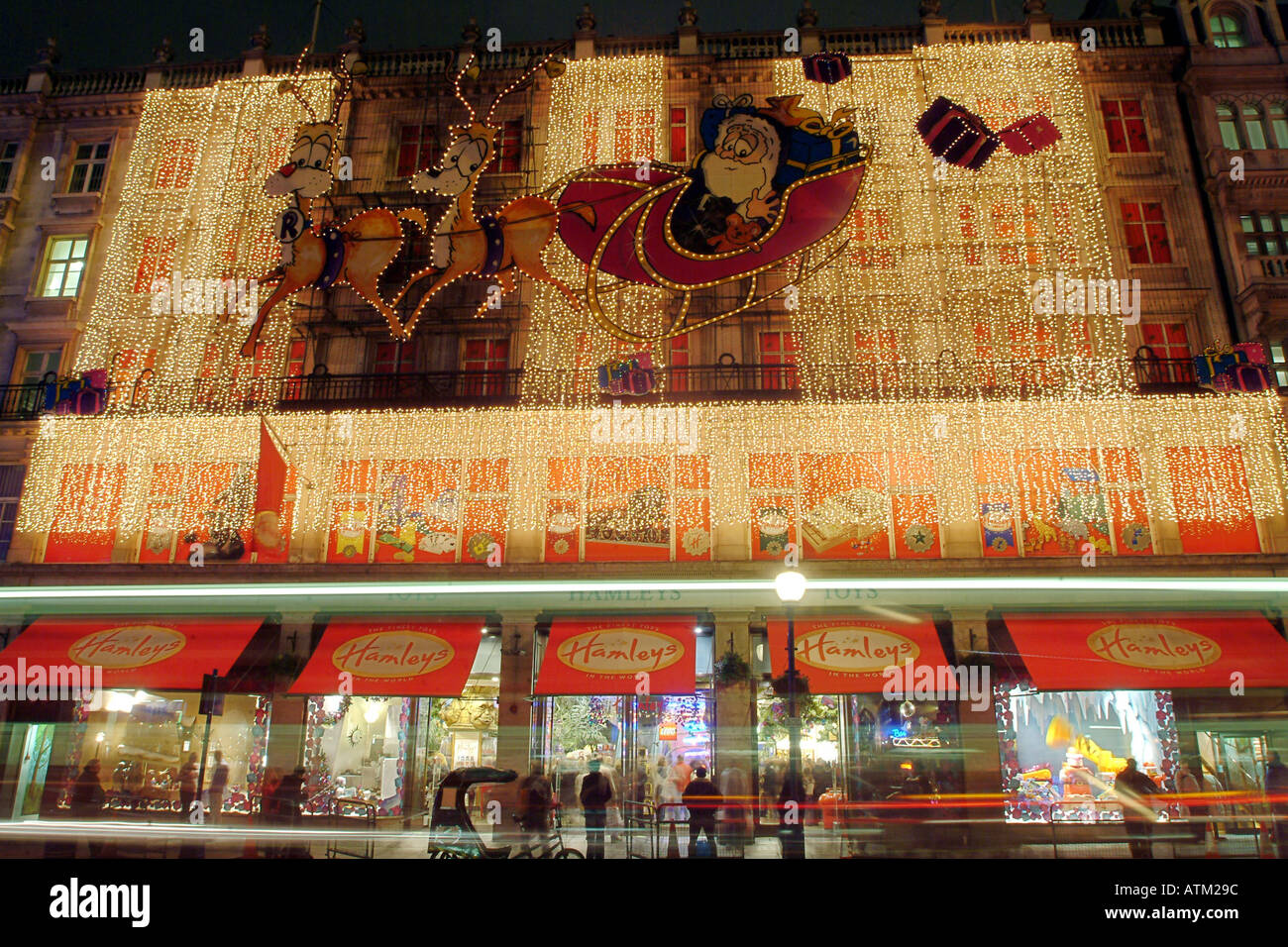 Hamleys Regent Street Christmas Lights anzeigen Stockfoto