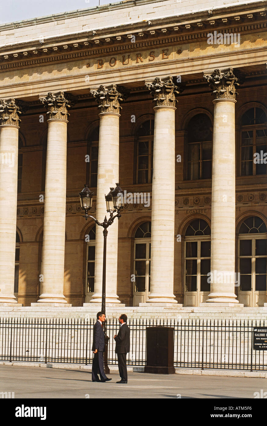 Börse Palais Brongniart La Bourse Gebäude in Paris Stockfoto