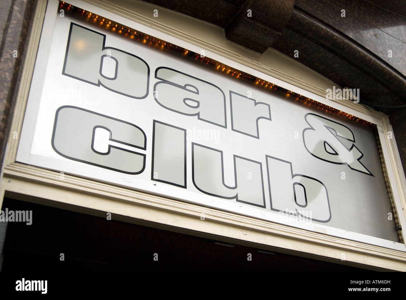 Bar und club-Zeichen London England UK Stockfoto