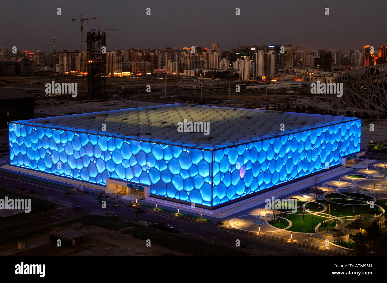 Die Beijing National Aquatics Center für die Olympischen Spiele 2008 in Peking.  29. Februar 2008 Stockfoto