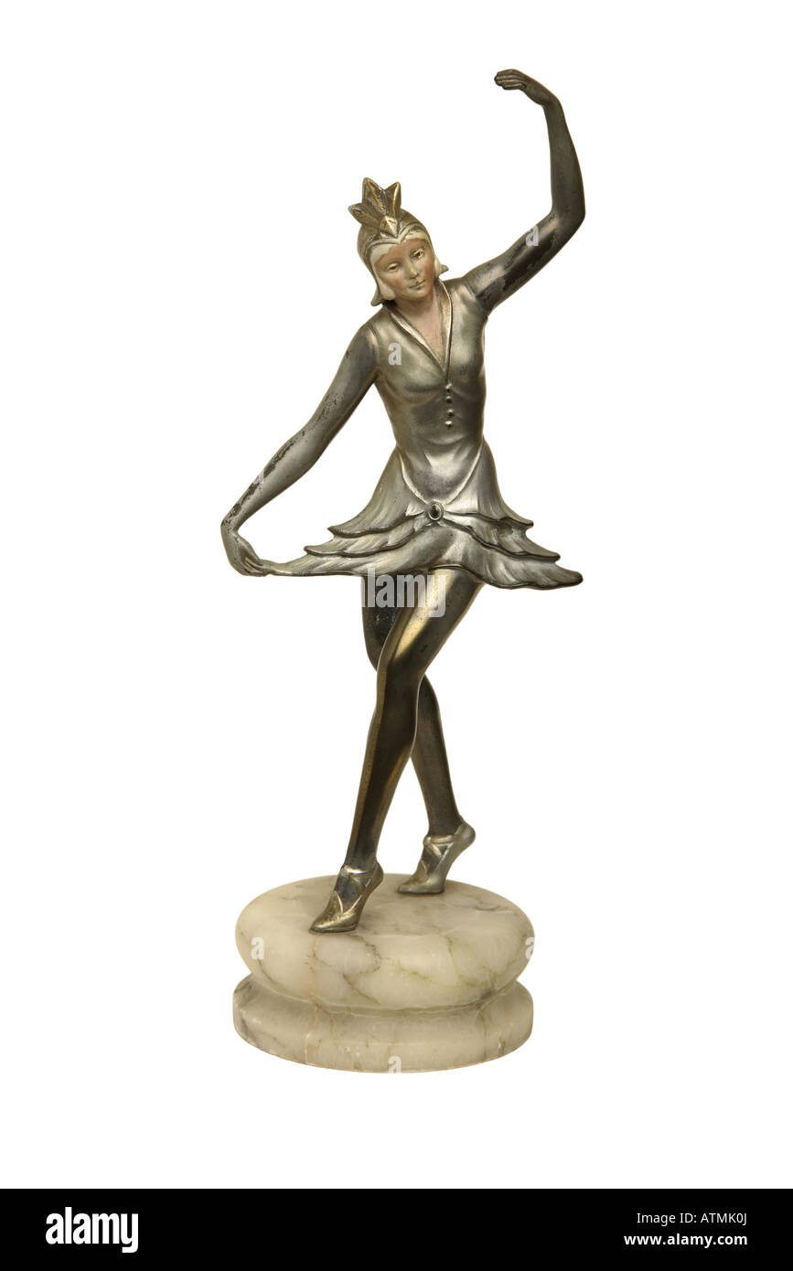 Art-Deco-Ballerina-Figur Stockfoto