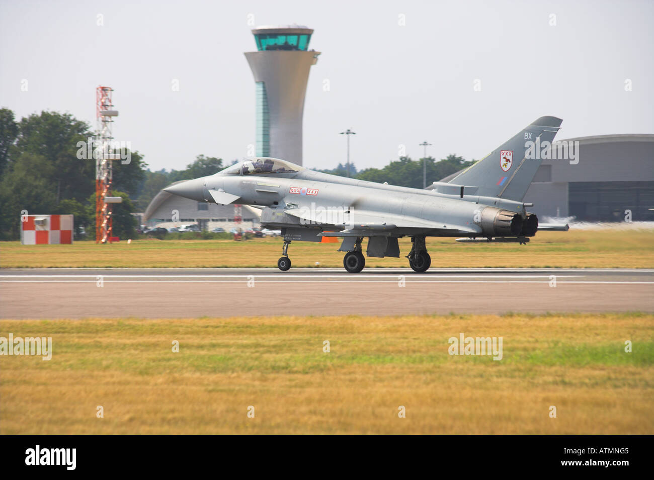 "RAF Taifun" Eurofighter landen Stockfoto