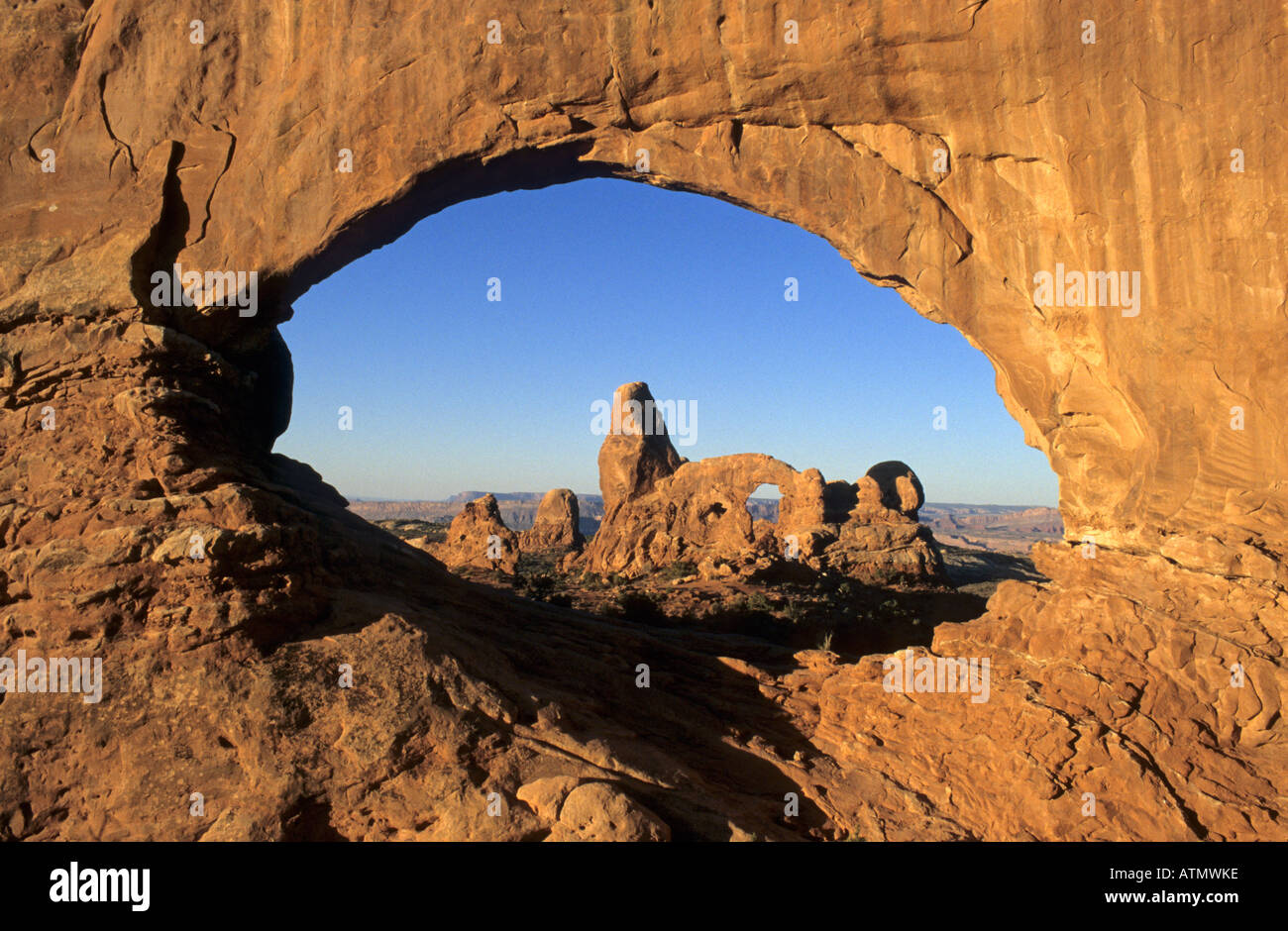 Windows Abschnitt Arches National Park Utah USA Stockfoto