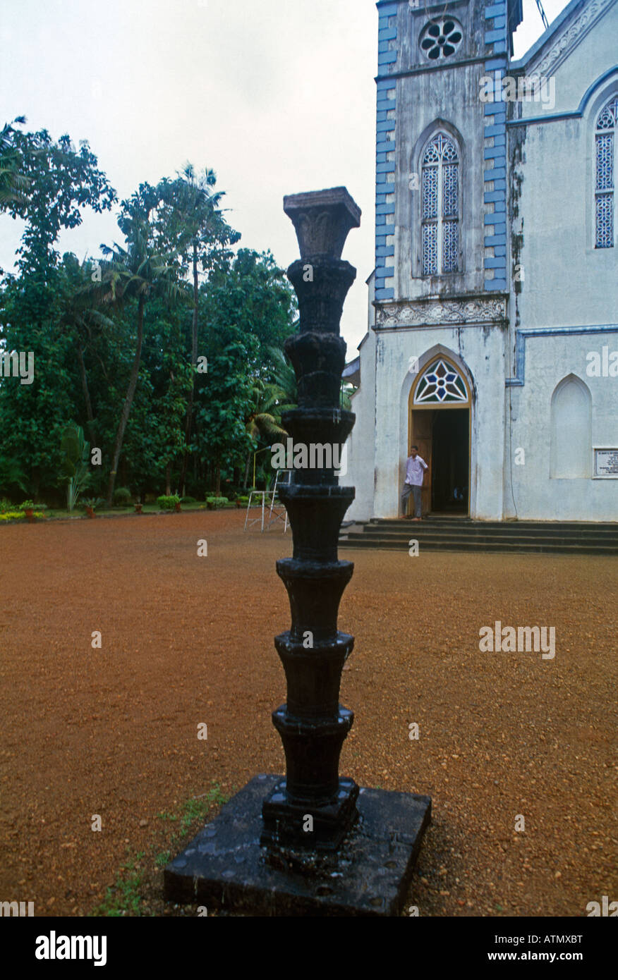 St. Mary s syrisch-orthodoxen Kirche Niranam Kerala Indien gegründet von St. Thomas in 52 AD Gegenwart Kirche erbaut 1912 Stockfoto
