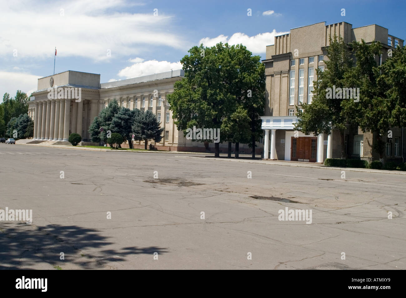 Parlamentsgebäude in Bishkek Frunse Kirgisien Stockfoto