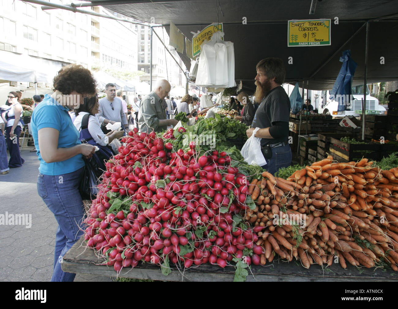 Green Market Union Square Park Manhattan New York Stockfoto