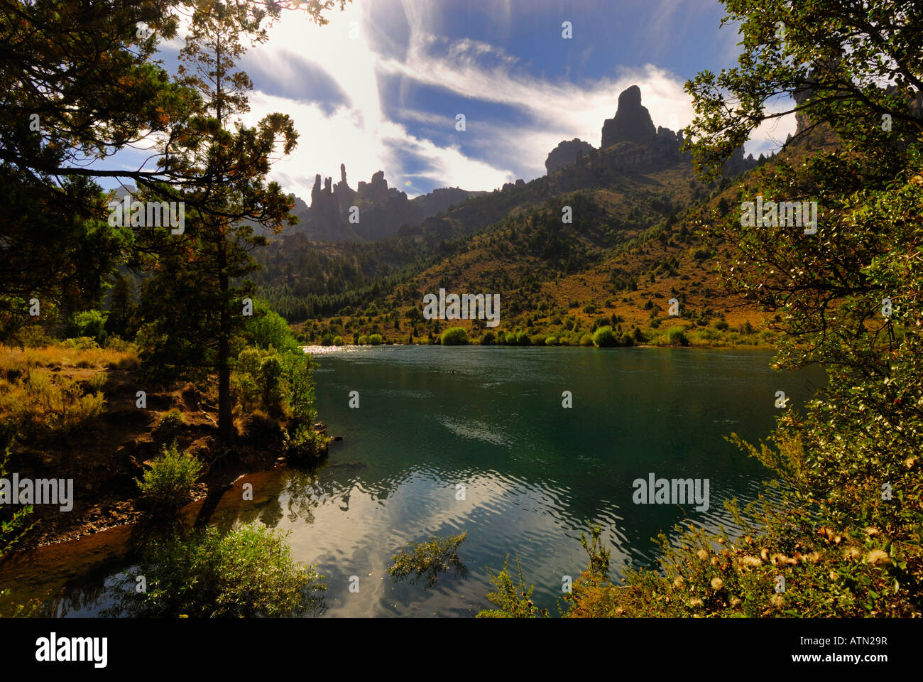 Limay Fluss und verzaubertes Tal, Provinz Neuquén, Argentinien, Patagonien, Südamerika Stockfoto