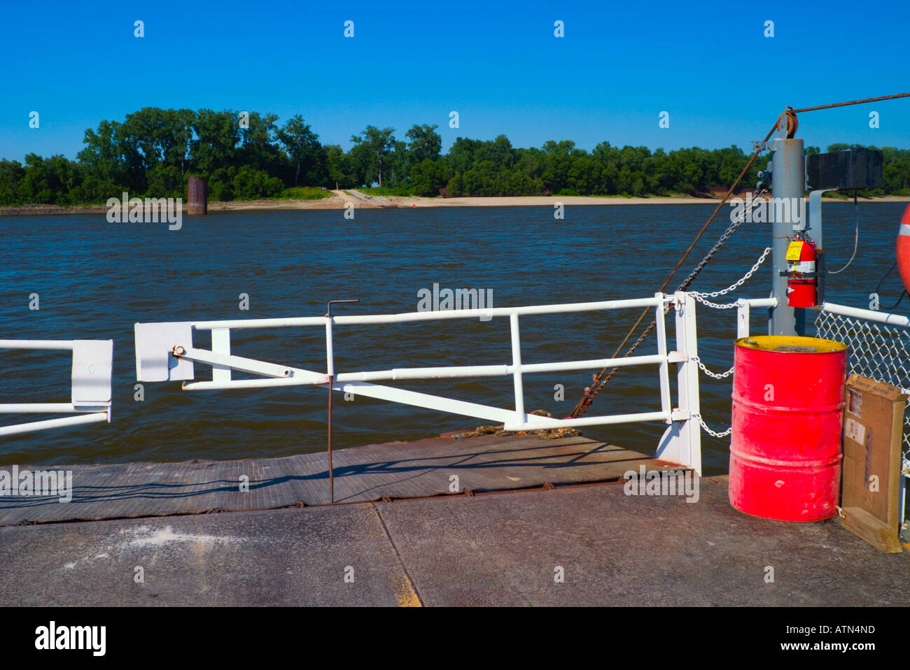 Modoc Fähre überqueren Stockfoto