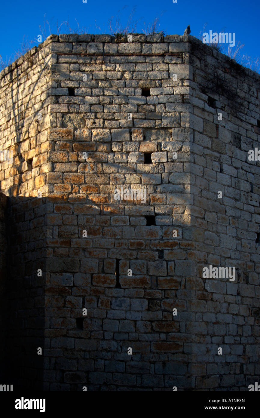 14. Jahrhundert Turm an den Wänden des Klosters von Sant Cugat, Katalonien (Spanien) Stockfoto