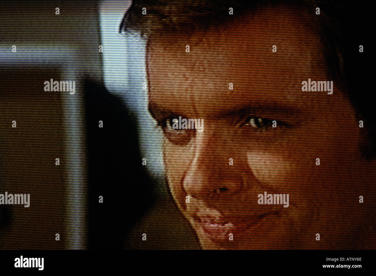 Saint, Simon Templar, Fernsehen, James Ogilvy, Bildschirm greifen, tv, Fernsehen, Fernsehen, Retro, 70er Jahre Stockfoto