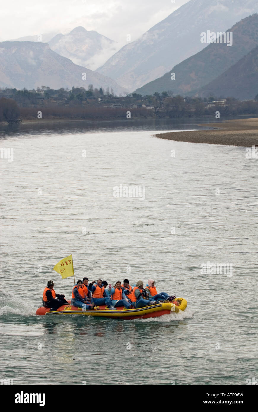 China, erste Biegung des Yangzi Flusses, Shigu, Yunnan Provinz Stockfoto