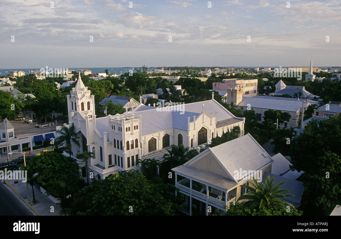 Einen Überblick über die katholische Kirche und Key West Florida Stockfoto