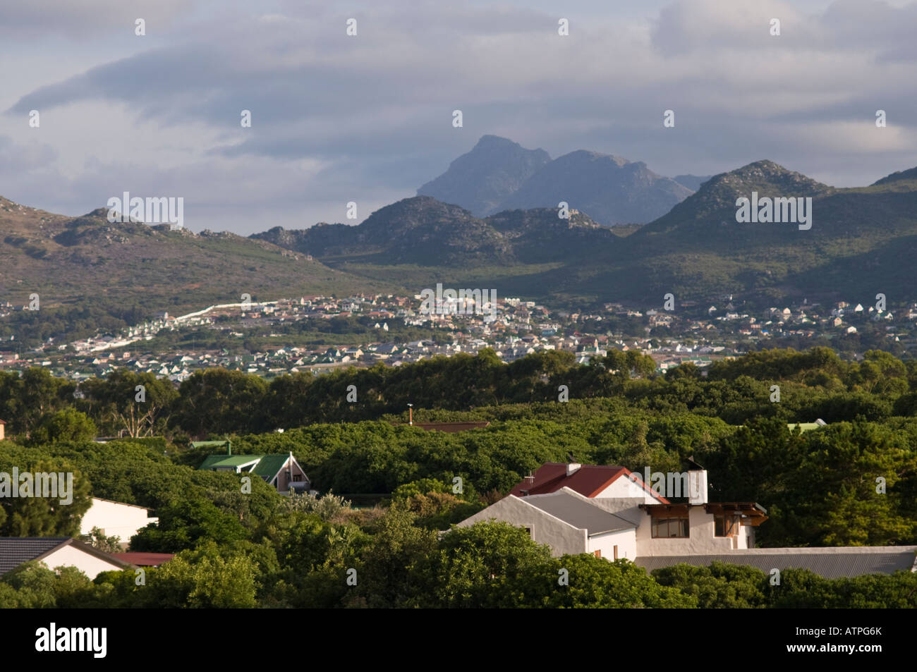 Eine Ansicht von Noordhoek, Western Cape, Cape Peninsula, Südafrika Stockfoto