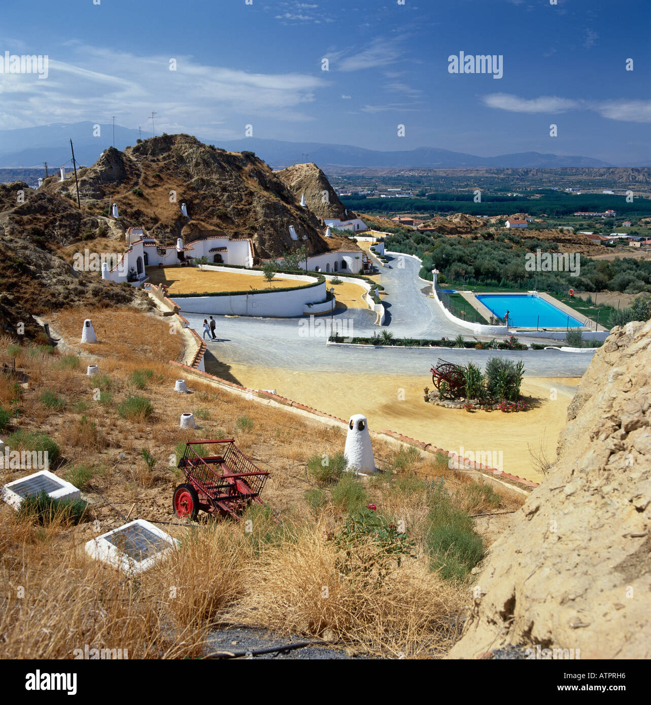 Das Hotel Cuevas Antonio de Alarcon in Guadix, Provinz Granada, Spanien Stockfoto