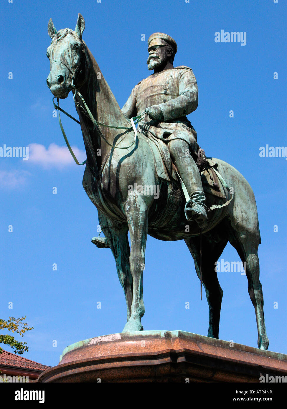 Reiterstandbild / Darmstadt Stockfoto