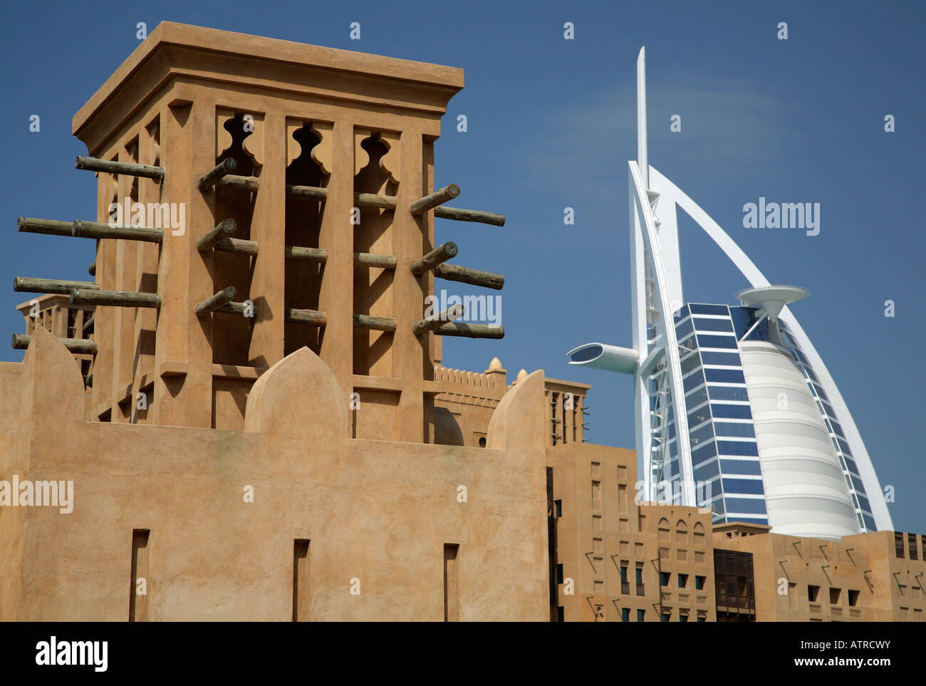 Das Burj al Arab und Souk Madinat Jumeirah, Dubai 3 Stockfoto