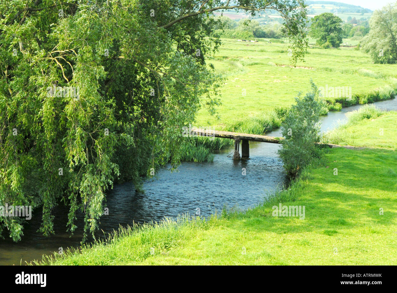 Brücke über den Fluss-Axt, Devon Stockfoto