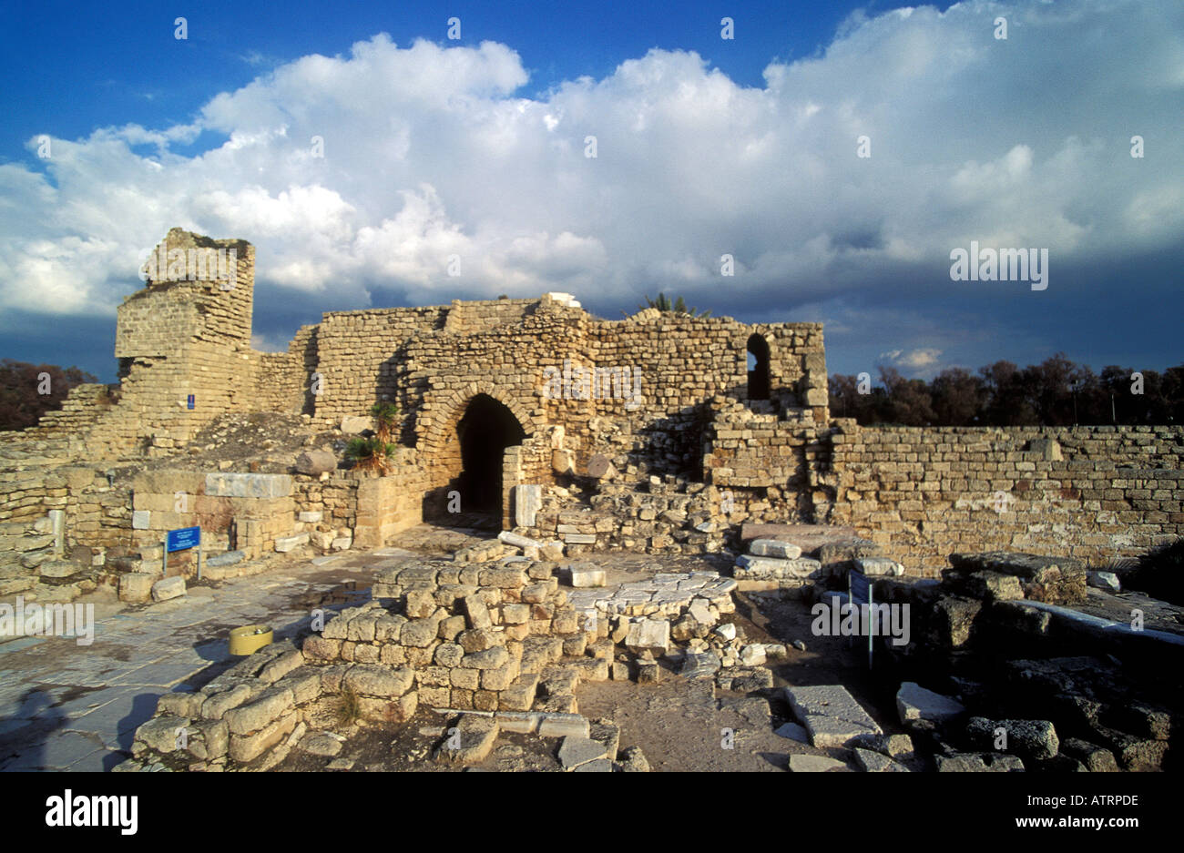Caesarea Ruinen Israel. Stockfoto