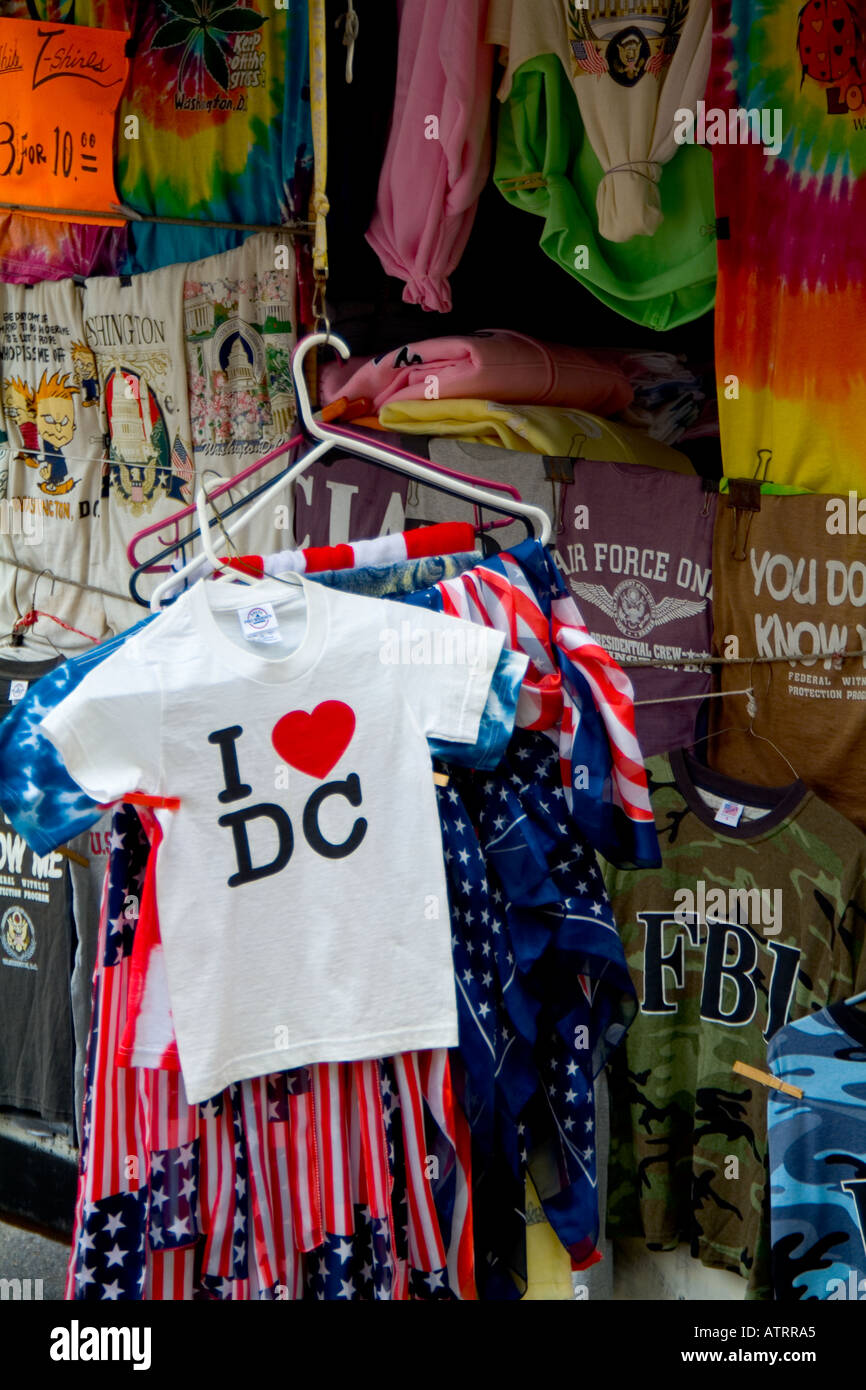 Souvenir-Anbieter auf der Straße in Washington, D.C. Stockfoto