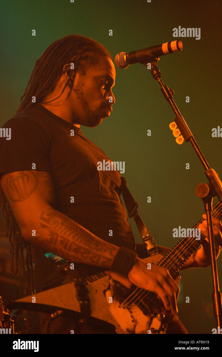 Derrick Green von Heavy-Metal-Band Sepultura Stockfoto