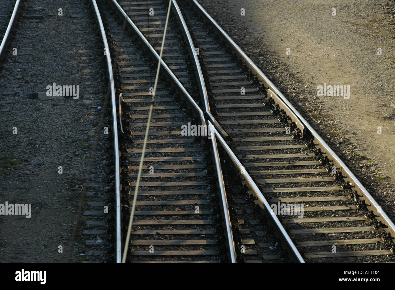 Wien, Westbahnhof, Eisenbahn, überlappenden Bahnen Stockfoto