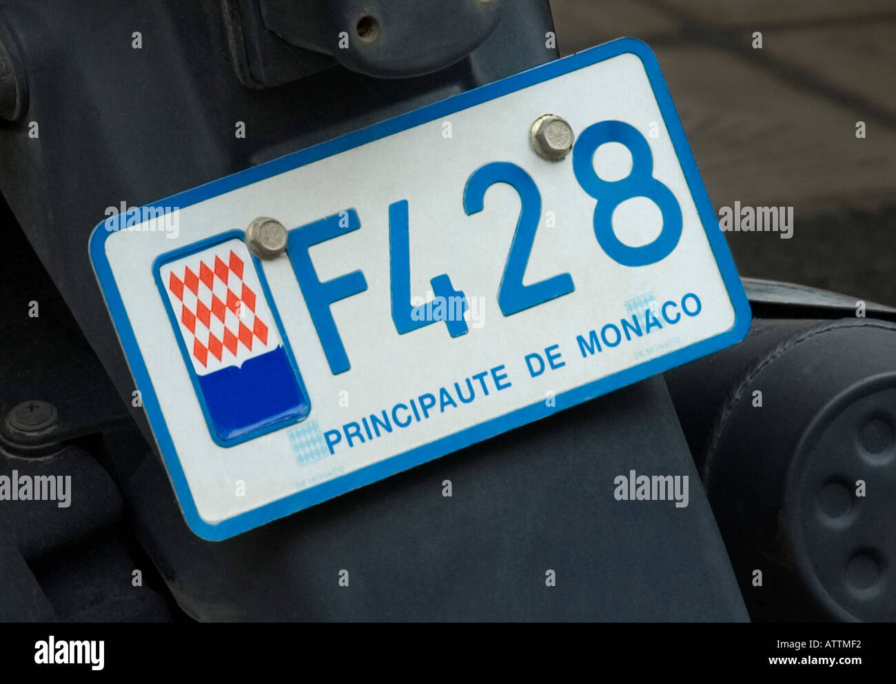 KFZ-KENNZEICHEN VON MONTE CARLO, MONACO Stockfoto