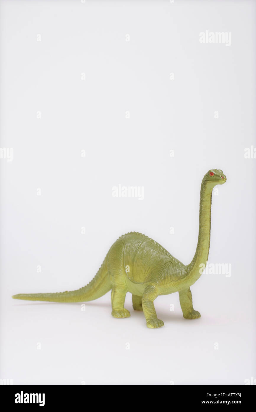 Kunststoff-Modell von einem Dinosaurier Apatosaurus Stockfoto