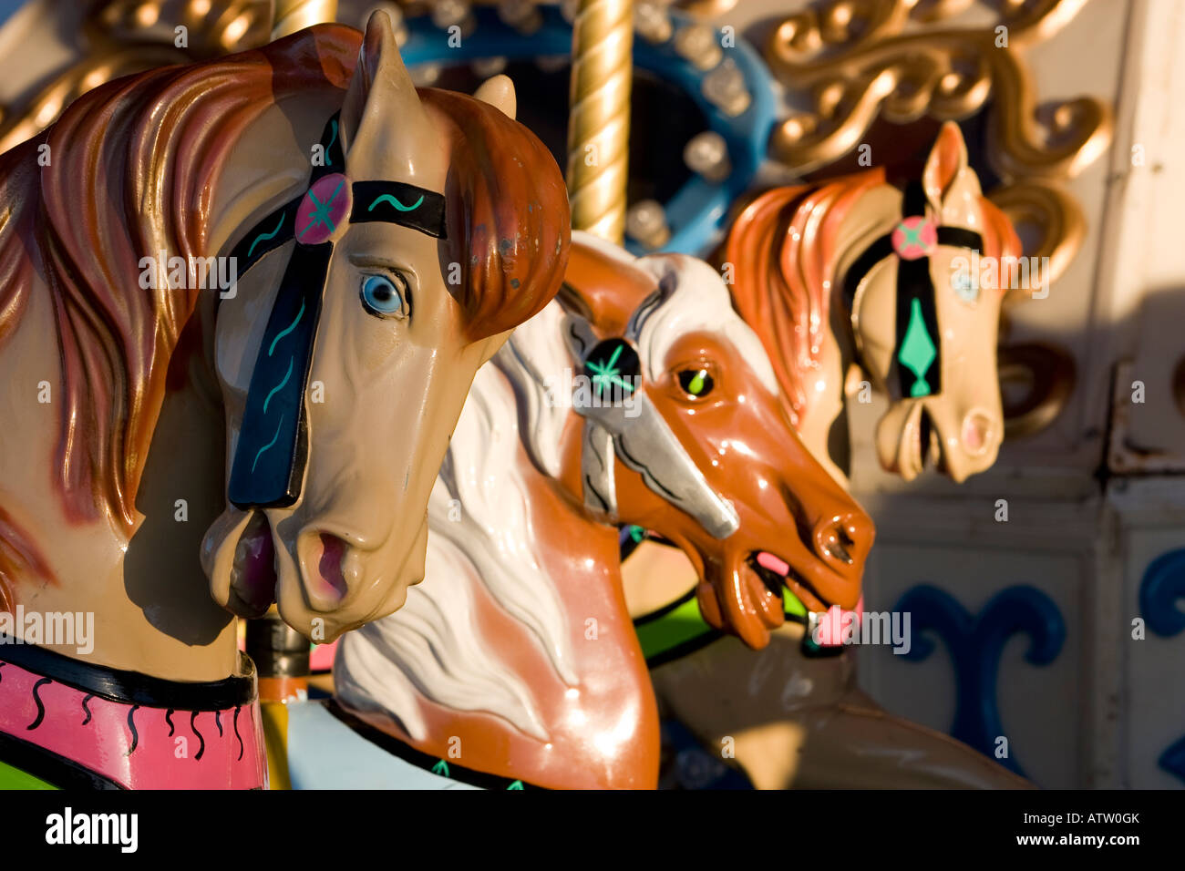 Karussellpferd am Karneval in den Vereinigten Staaten Stockfoto