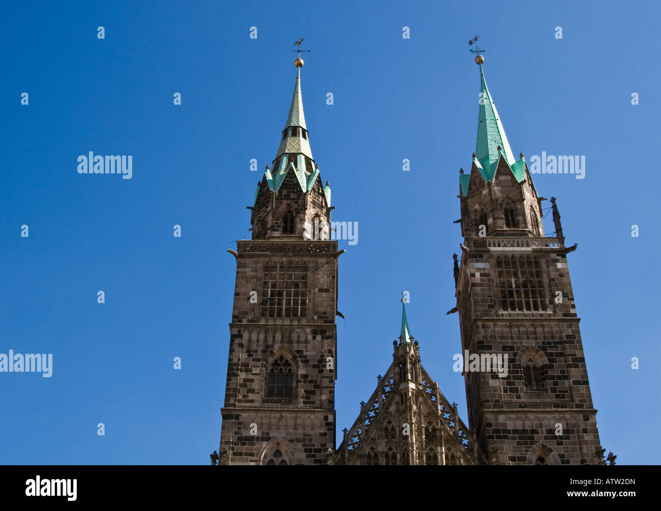 St. Lorenz gotische Kathedrale, Nürnberg, Deutschland Stockfoto