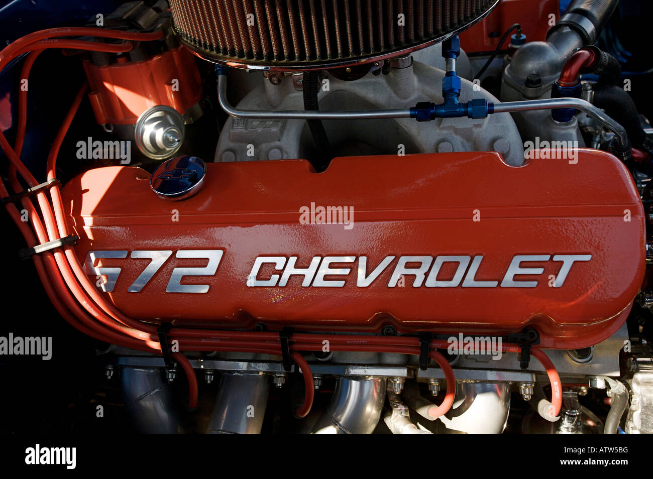 Motor motor Auto Auto Hotrod Muskel Detroit Chrom Oldtimer V8-PS Stockfoto