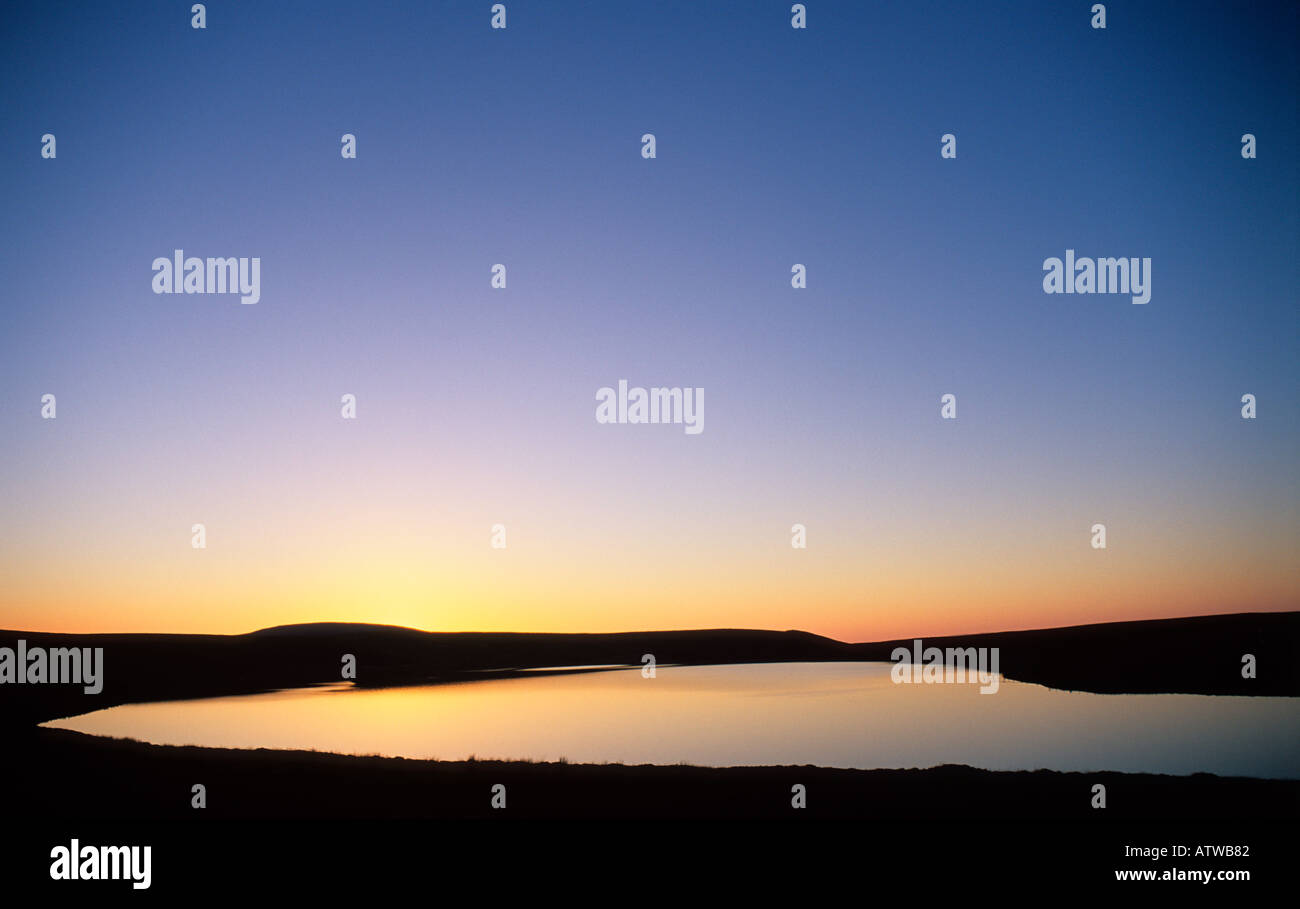 Glaslyn in der Abenddämmerung Stockfoto