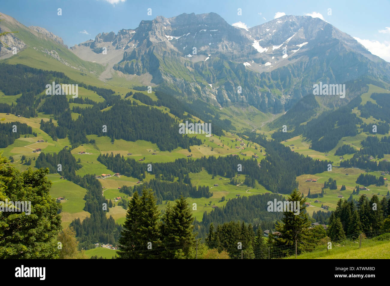 Gross Lohner Bergen oberhalb von Adelboden-Frutigen-Bern-Schweiz Stockfoto