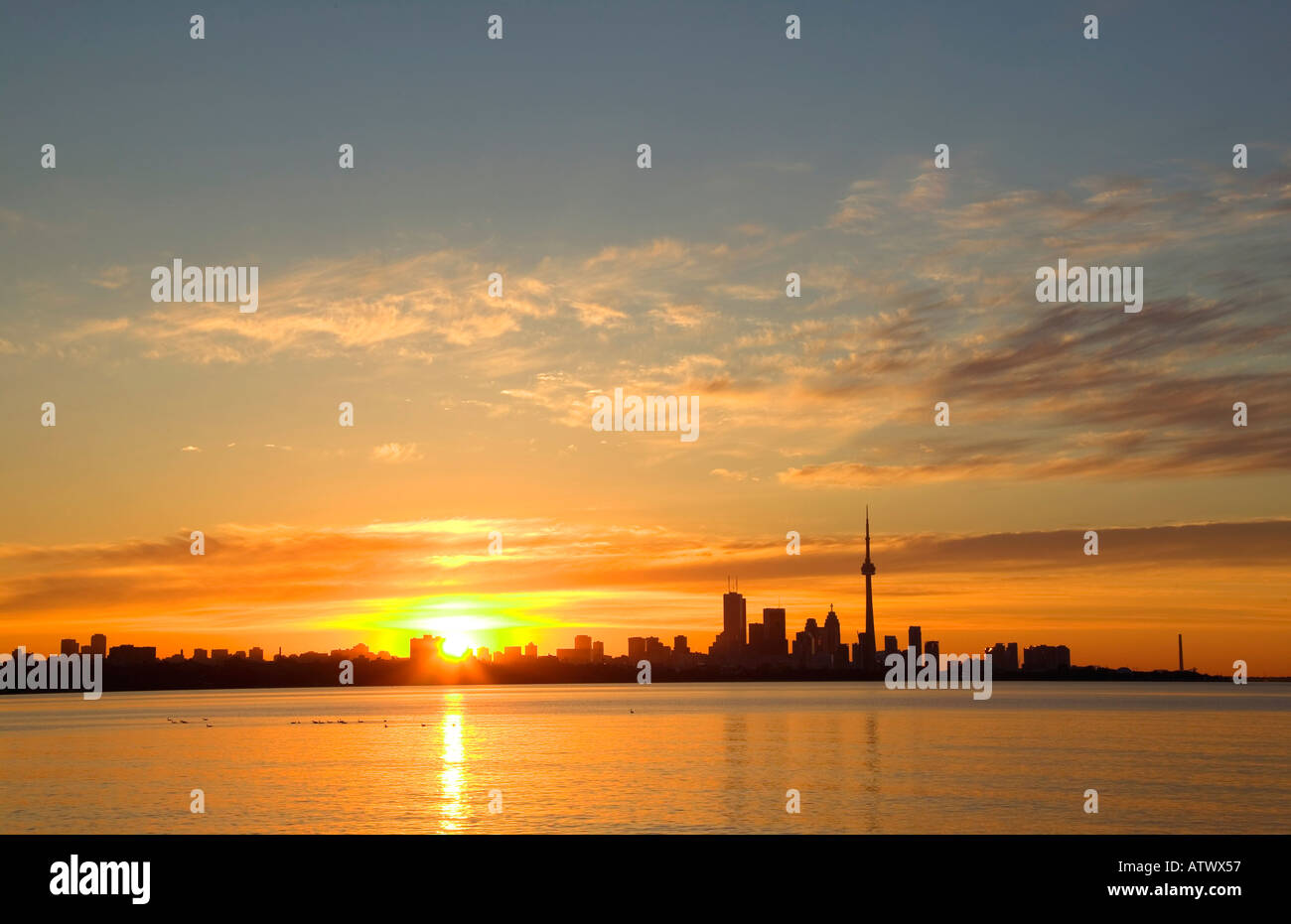 Sonnenuntergang, Toronto, Ontario, Kanada Stockfoto