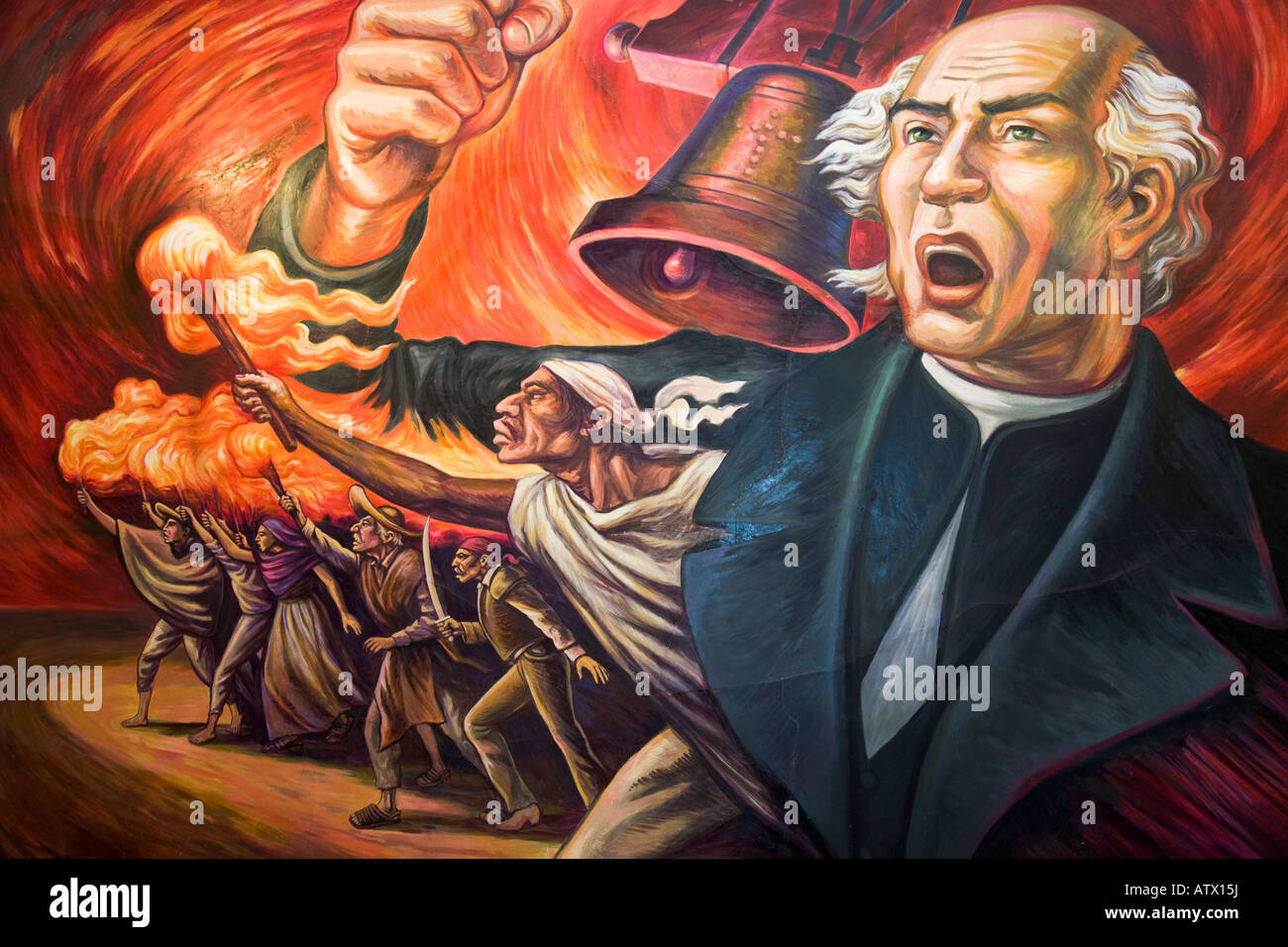 Mexiko Dolores Hidalgo Schrei der Freiheit, die Unabhängigkeit Geschichtsmuseum Miguel Hidalgo Malerei führt Freiheitsbewegung Mexiko Stockfoto