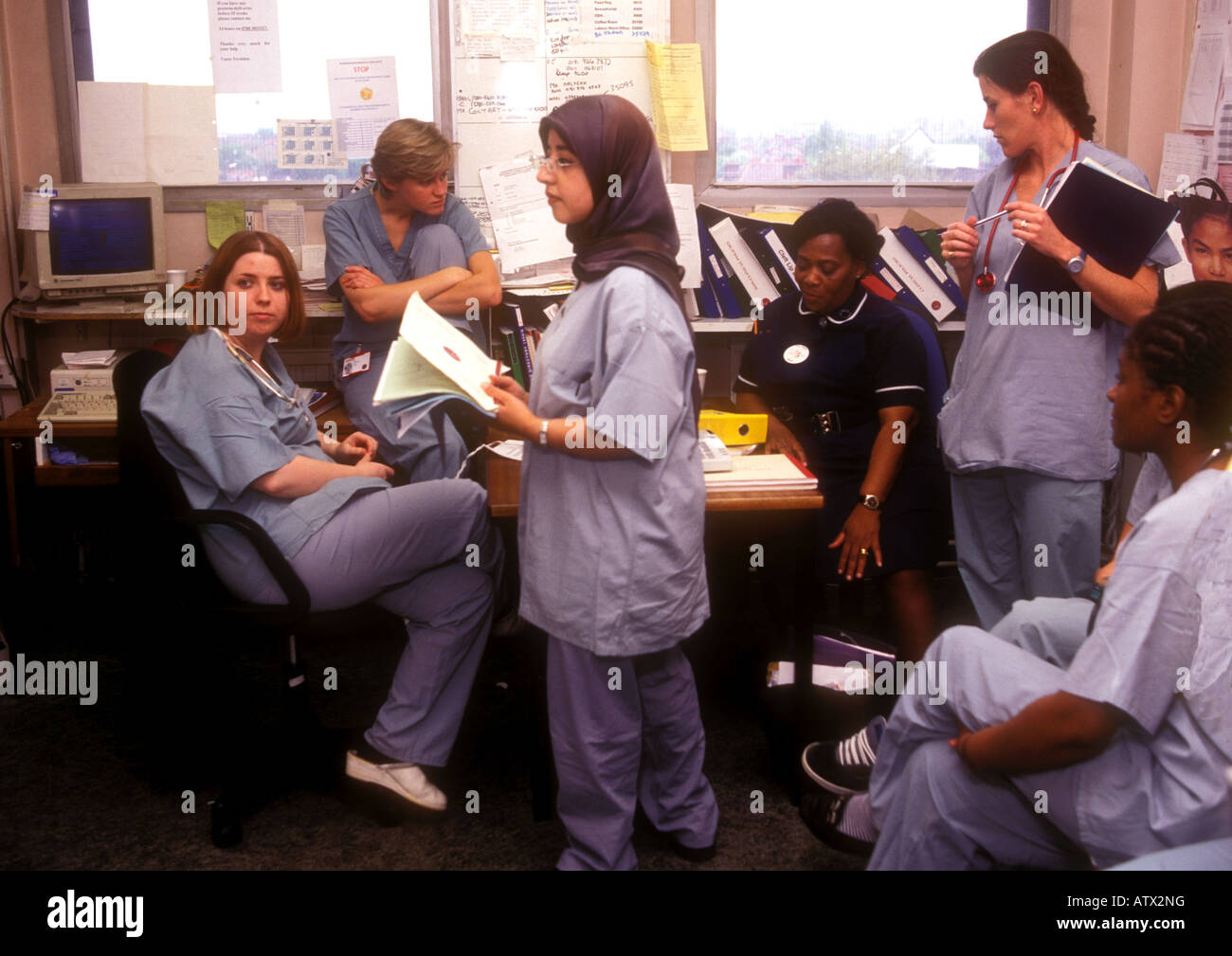 Geburtshilfe-Lehrerzimmer im Hospital London Stockfoto