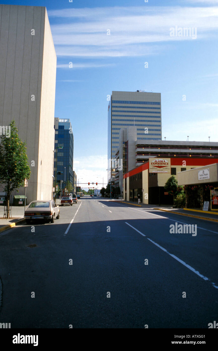 Verkürzung von Anchorage Alaska Vereinigte Staaten von Amerika-Nordamerika Stockfoto
