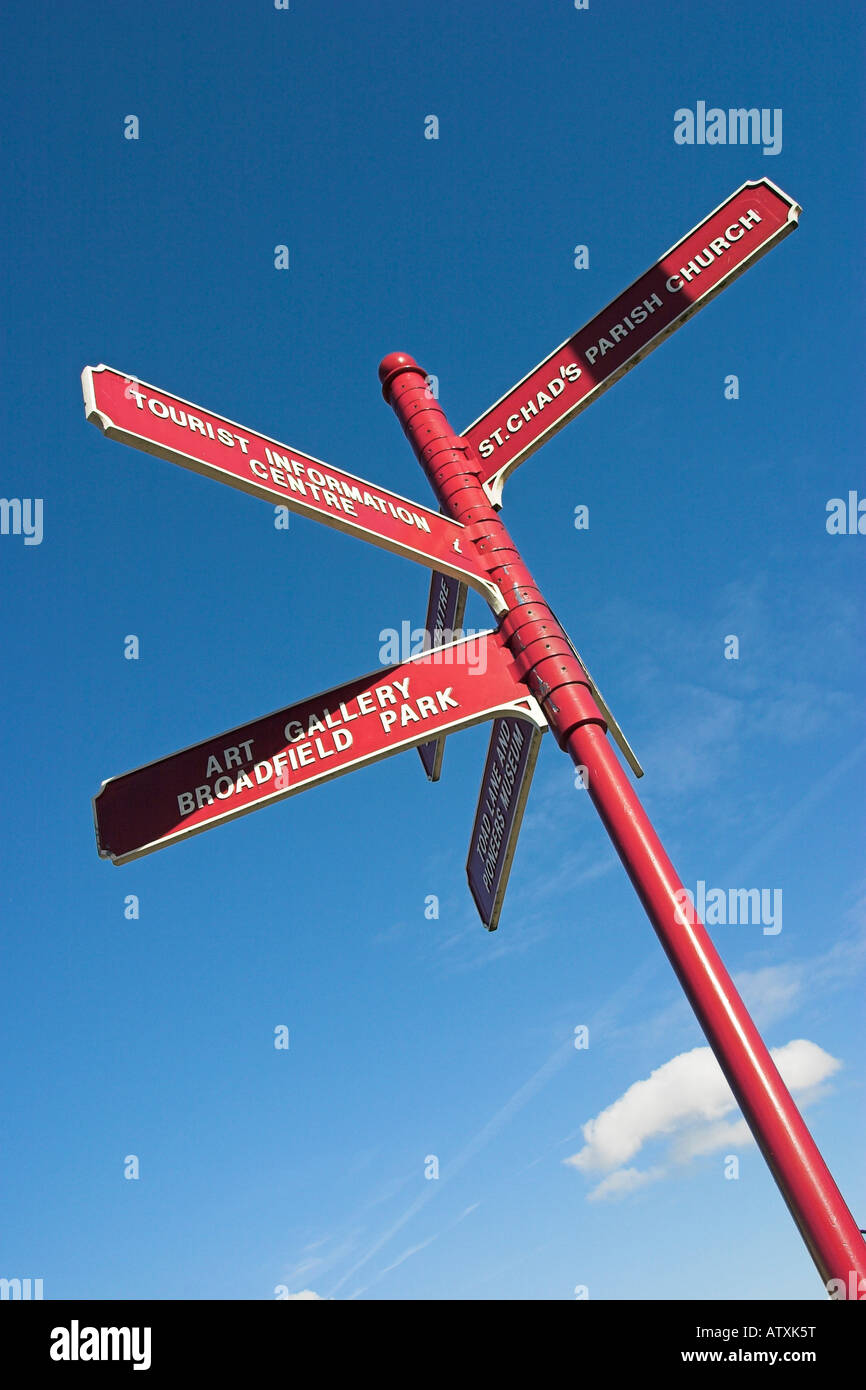 Finger-Post. Rochdale, Greater Manchester, Vereinigtes Königreich. Stockfoto