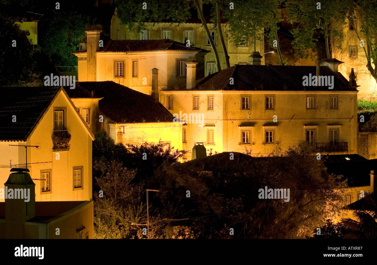 Sintra Portugal am Abend Stockfoto